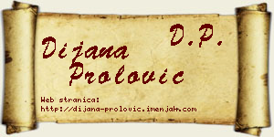 Dijana Prolović vizit kartica